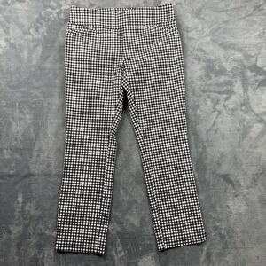 Joe Benbasset Women Black Checkered Casual Pants M Stretchy Vintage Style